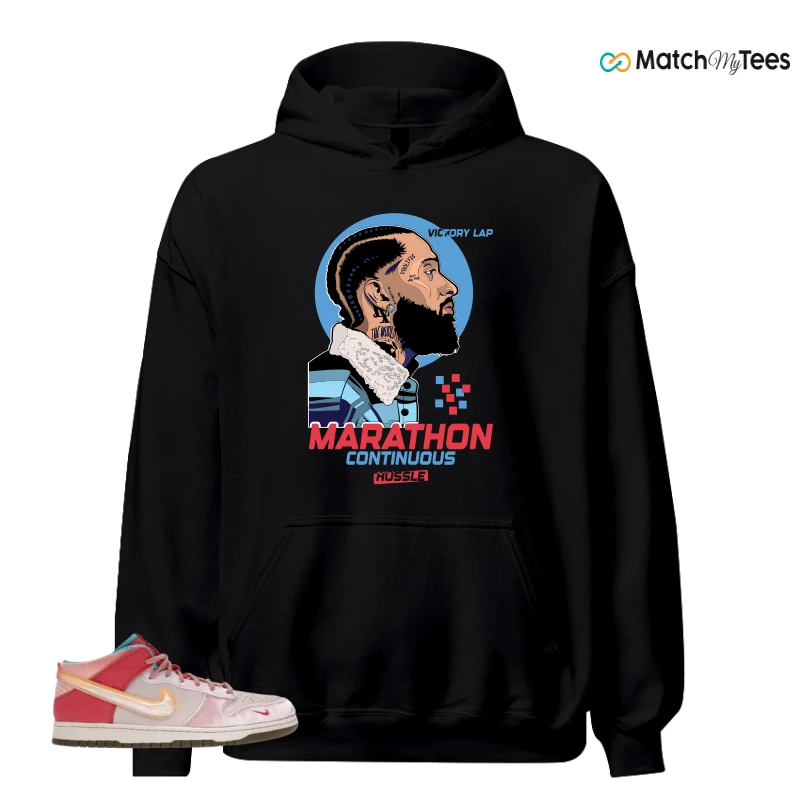 NIKE DUNK MID SOCIAL STATUS FREE LUNCH STRAWBERRY MILK SNEAKER Matching Tees hoodie