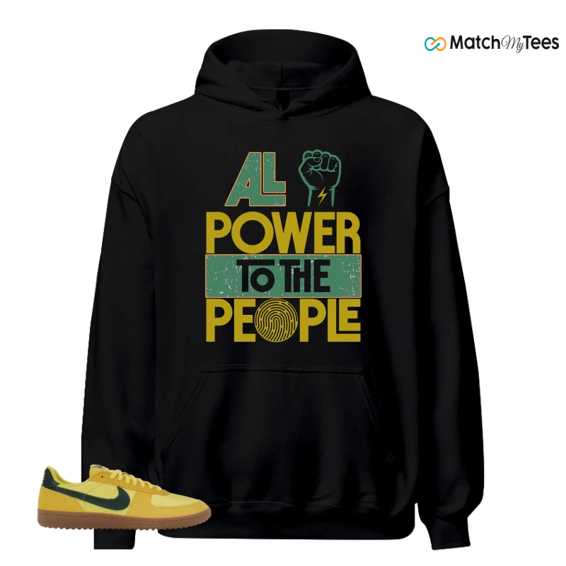 NIKE FIELD GENERAL 82 CHROME YELLOW FIR SNEAKER Matching Tees hoodie