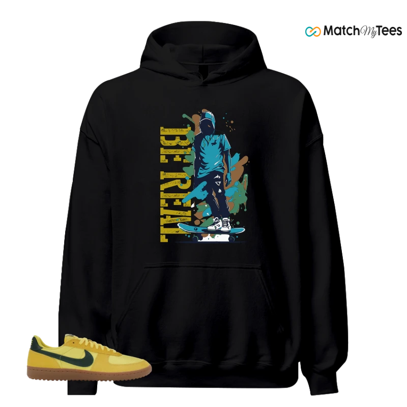 NIKE FIELD GENERAL 82 CHROME YELLOW FIR SNEAKER Matching Tees hoodie