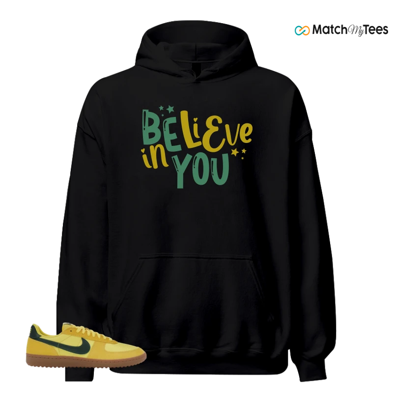 NIKE FIELD GENERAL 82 CHROME YELLOW FIR SNEAKER Matching Tees hoodie