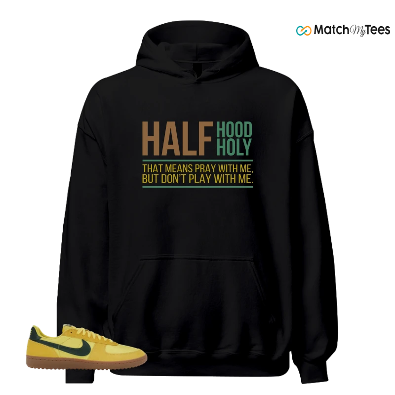 NIKE FIELD GENERAL 82 CHROME YELLOW FIR SNEAKER Matching Tees hoodie
