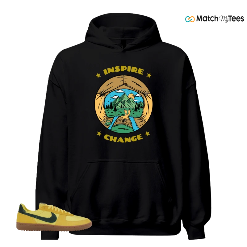 NIKE FIELD GENERAL 82 CHROME YELLOW FIR SNEAKER Matching Tees hoodie