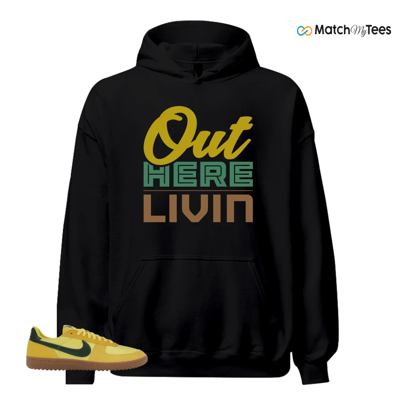 NIKE FIELD GENERAL 82 CHROME YELLOW FIR SNEAKER Matching Tees hoodie