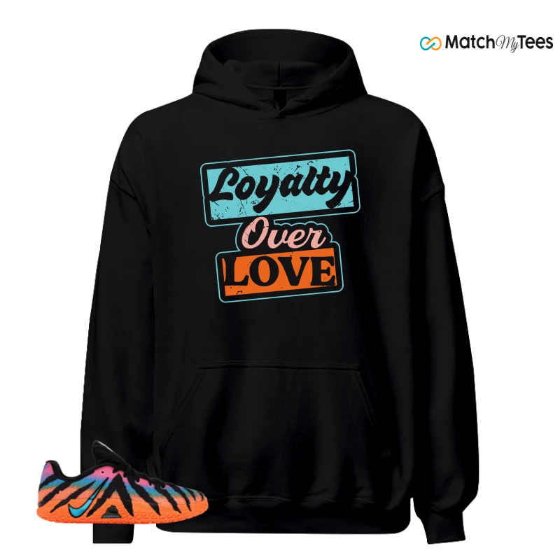 NIKE JA 3 AT DAWN (GS) SNEAKER/BLACK/BALTIC BLUE/TOTAL ORANGE/HYPER PINK matching Hoodie