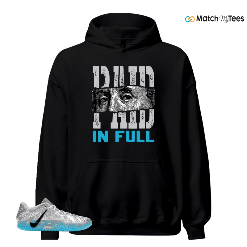 NIKE JA 3 JURASSIC PARK CLOUD ISLAND SNEAKER/METALLIC SILVER/BLACK/WHITE/BALTIC BLUE matching Hoodie
