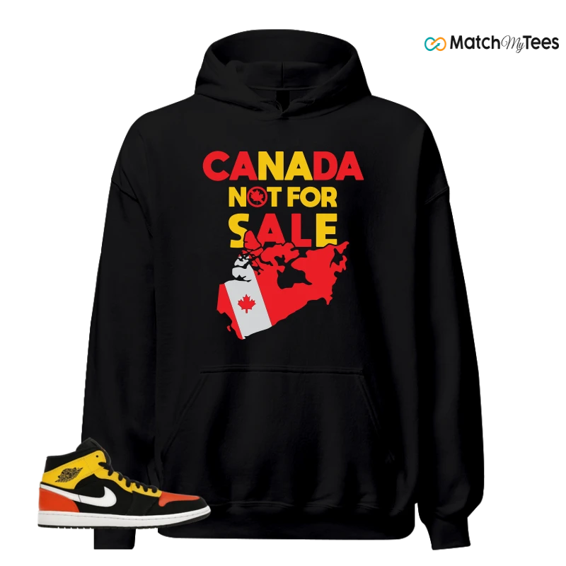 NIKE JORDAN 1 MID BLACK AMARILLO ORANGE SNEAKER Matching Tees hoodie