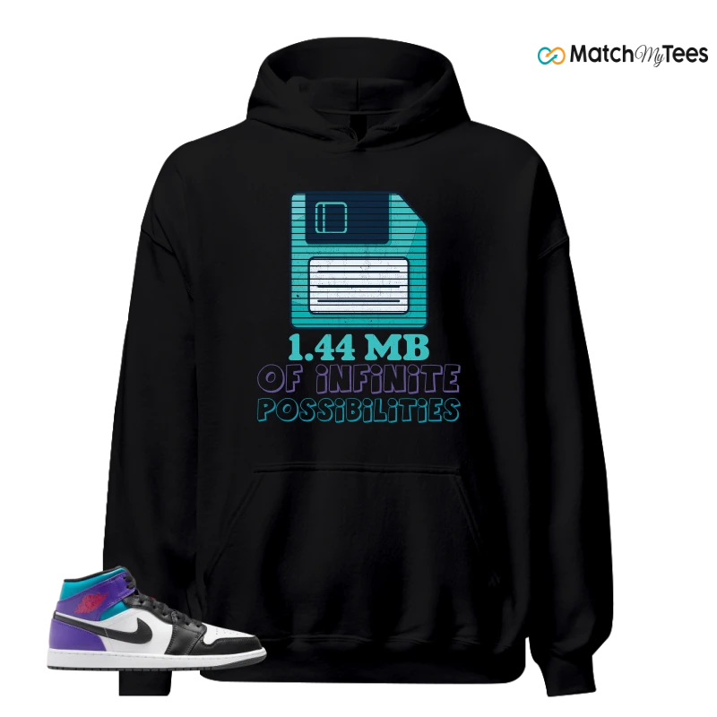 NIKE JORDAN 1 MID GRAPE SNEAKER Matching Tees hoodie