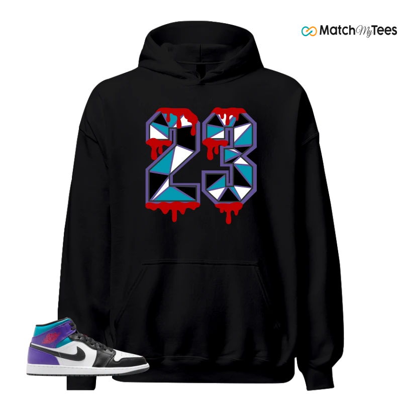 NIKE JORDAN 1 MID GRAPE SNEAKER Matching Tees hoodie