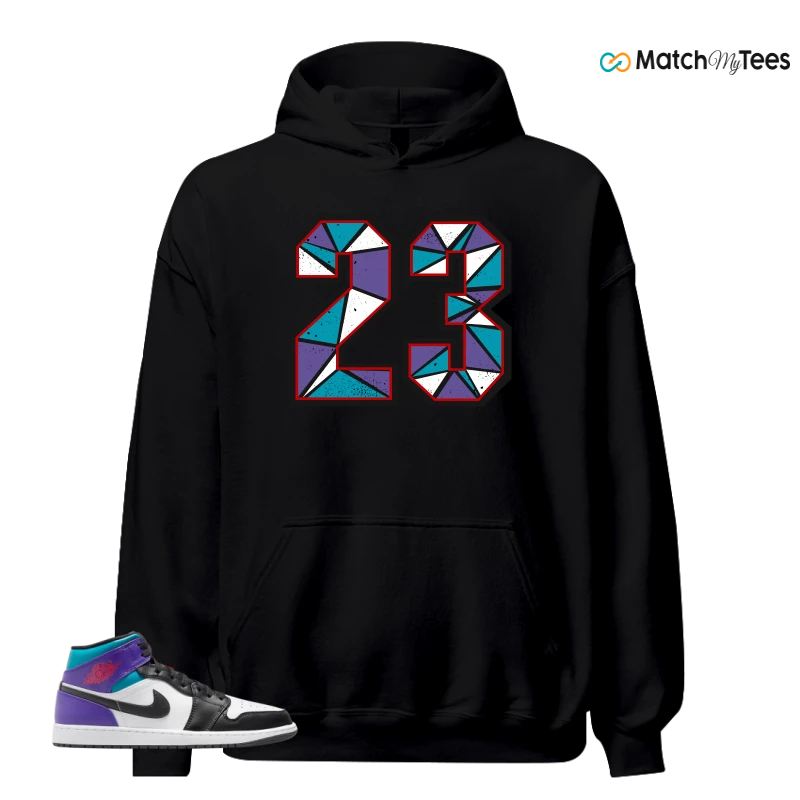 NIKE JORDAN 1 MID GRAPE SNEAKER Matching Tees hoodie