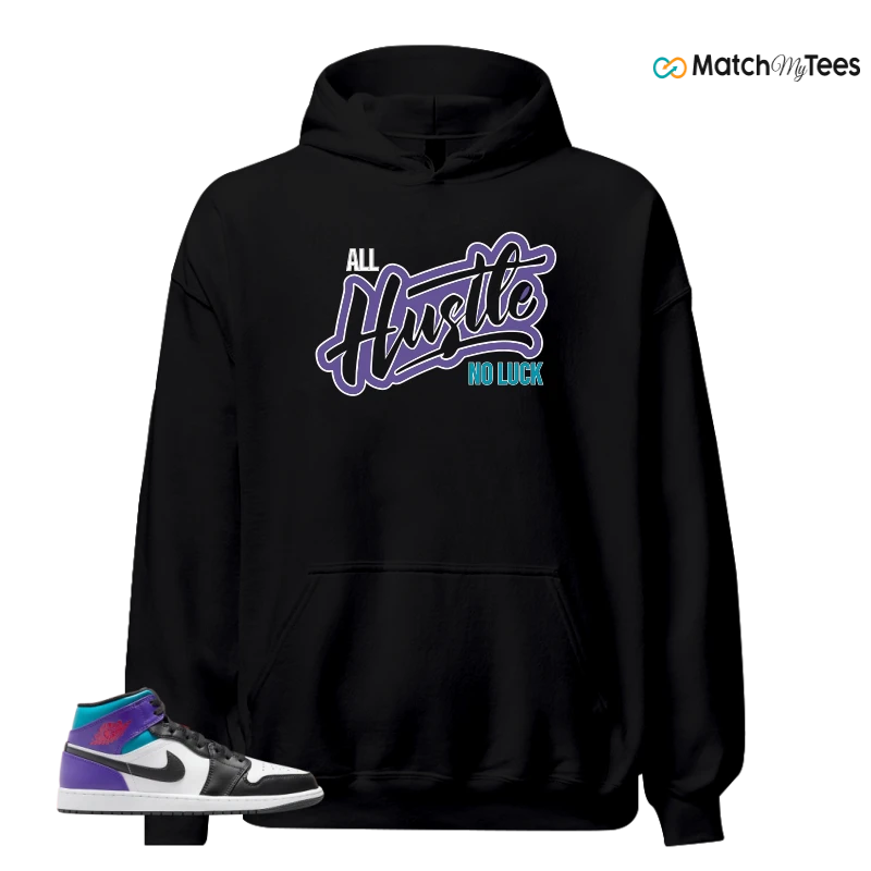 NIKE JORDAN 1 MID GRAPE SNEAKER Matching Tees hoodie