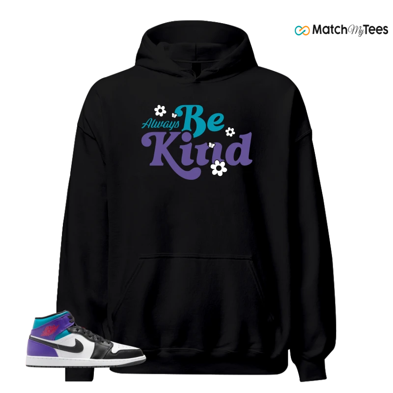 NIKE JORDAN 1 MID GRAPE SNEAKER Matching Tees hoodie