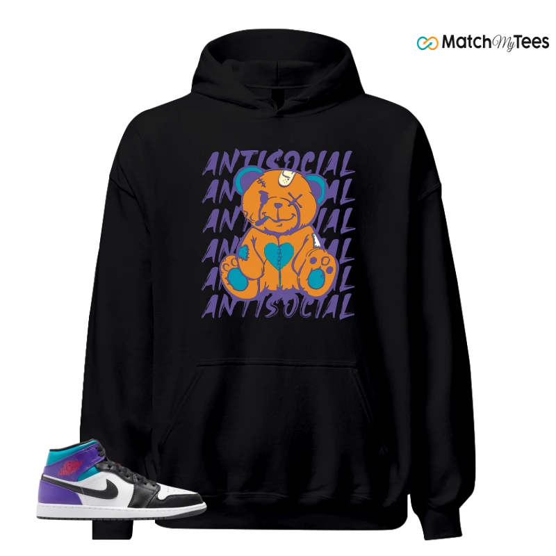 NIKE JORDAN 1 MID GRAPE SNEAKER Matching Tees hoodie