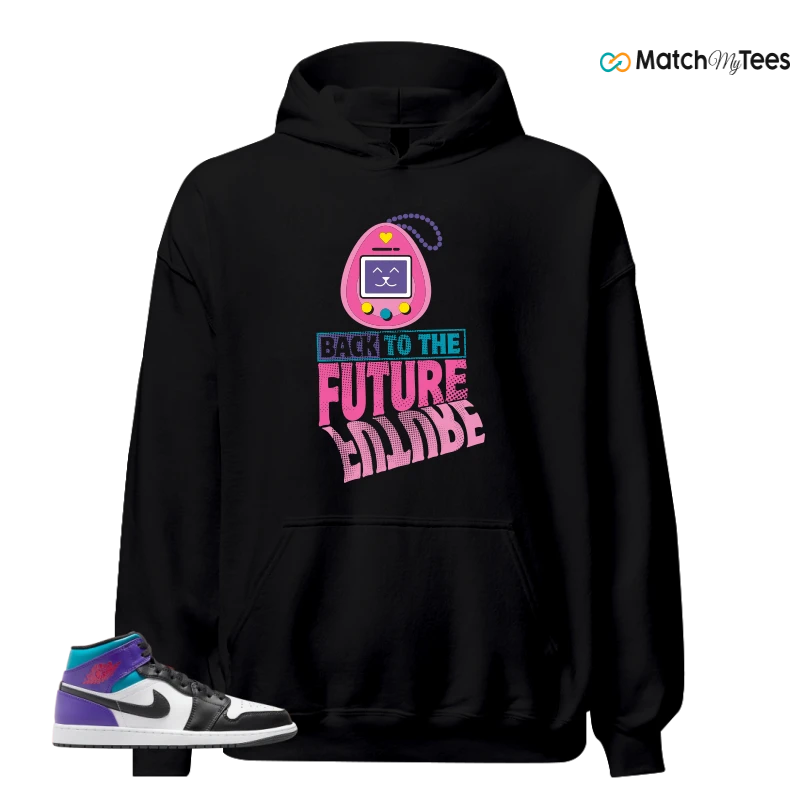NIKE JORDAN 1 MID GRAPE SNEAKER Matching Tees hoodie