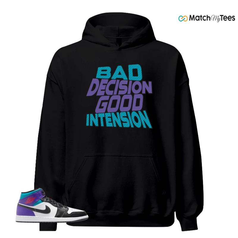 NIKE JORDAN 1 MID GRAPE SNEAKER Matching Tees hoodie