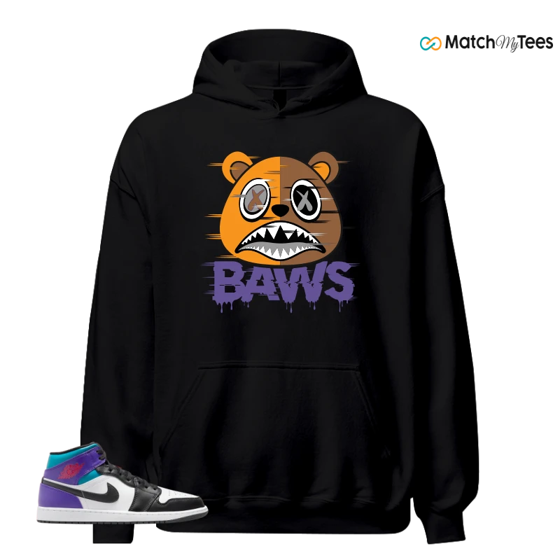 NIKE JORDAN 1 MID GRAPE SNEAKER Matching Tees hoodie