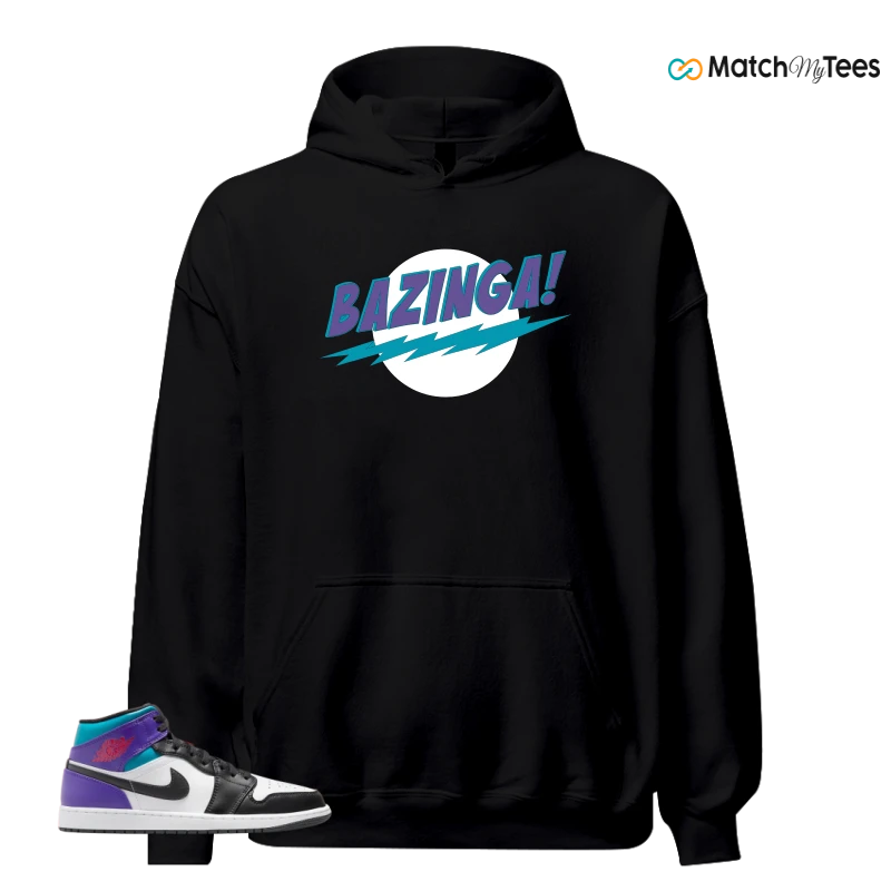 NIKE JORDAN 1 MID GRAPE SNEAKER Matching Tees hoodie