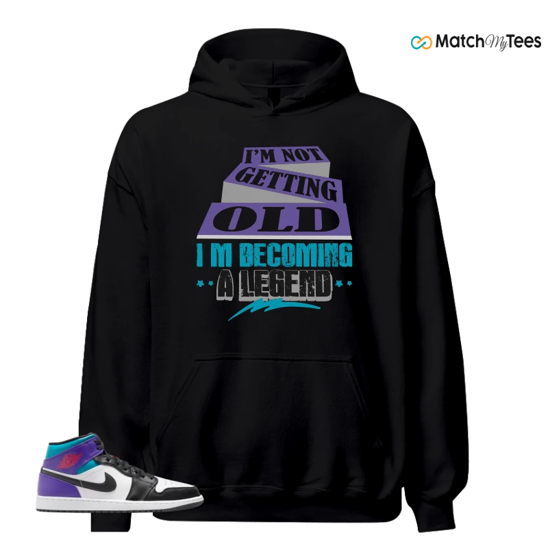 NIKE JORDAN 1 MID GRAPE SNEAKER Matching Tees hoodie