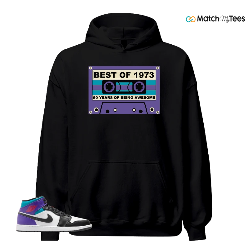 NIKE JORDAN 1 MID GRAPE SNEAKER Matching Tees hoodie
