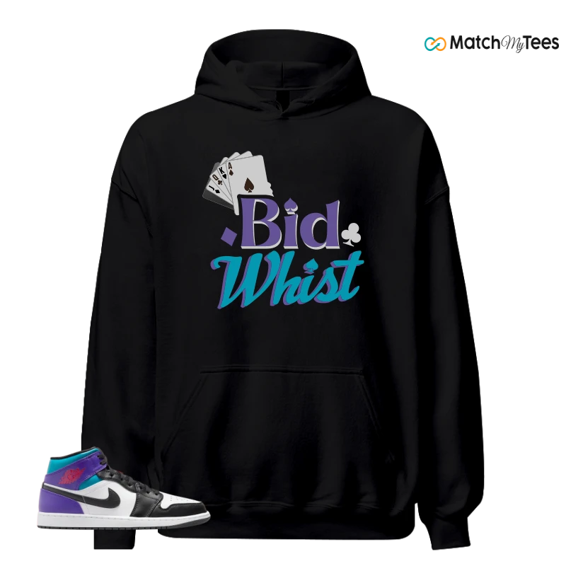 NIKE JORDAN 1 MID GRAPE SNEAKER Matching Tees hoodie