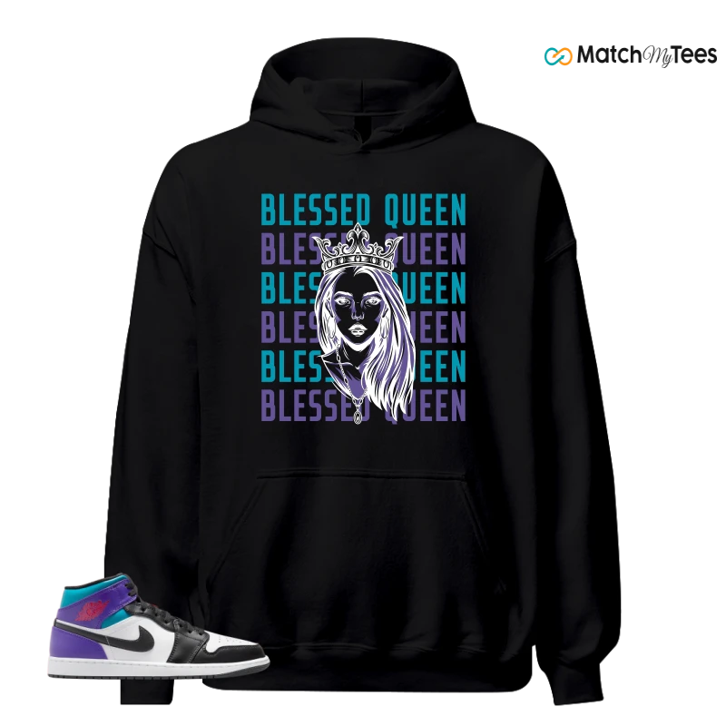 Blessed Queen Black matching Hoodie Hoodie