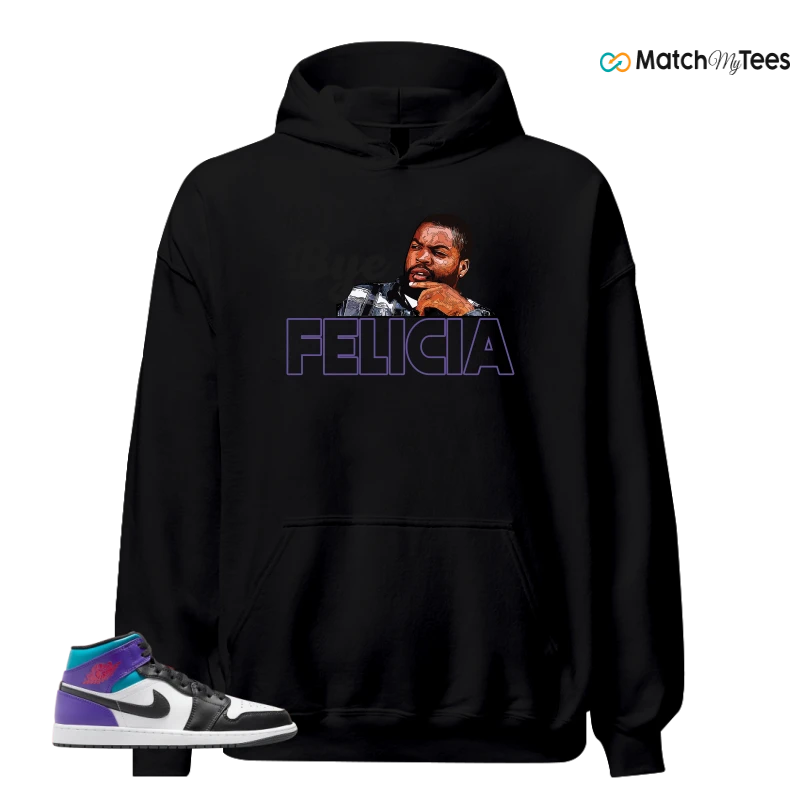 NIKE JORDAN 1 MID GRAPE SNEAKER Matching Tees hoodie