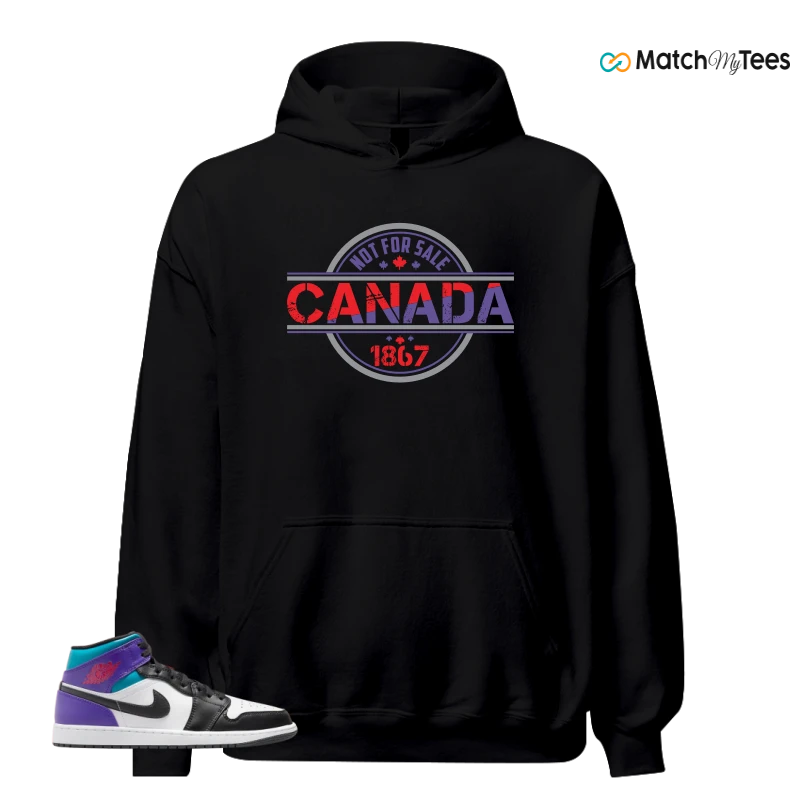 NIKE JORDAN 1 MID GRAPE SNEAKER Matching Tees hoodie