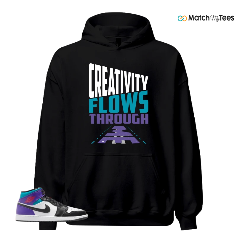 Creativity Flows Through Me Black matching Hoodie Hoodie