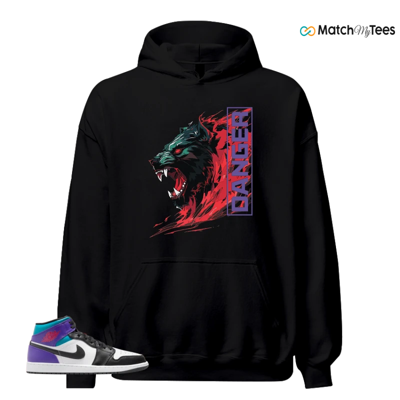 NIKE JORDAN 1 MID GRAPE SNEAKER Matching Tees hoodie