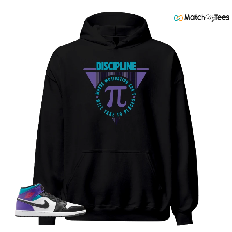 NIKE JORDAN 1 MID GRAPE SNEAKER Matching Tees hoodie