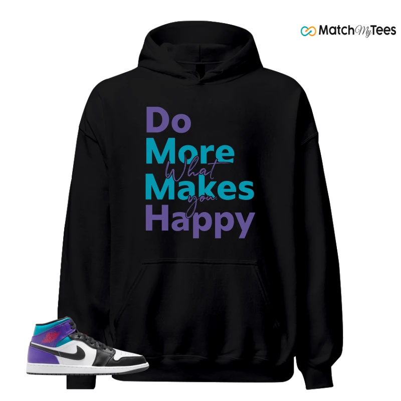 NIKE JORDAN 1 MID GRAPE SNEAKER Matching Tees hoodie