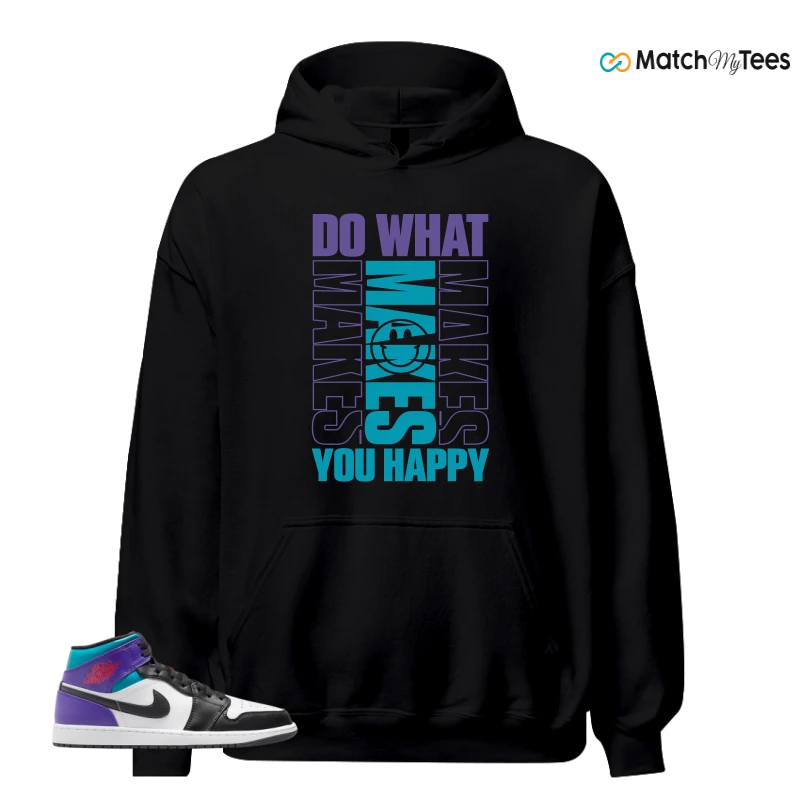 NIKE JORDAN 1 MID GRAPE SNEAKER Matching Tees hoodie