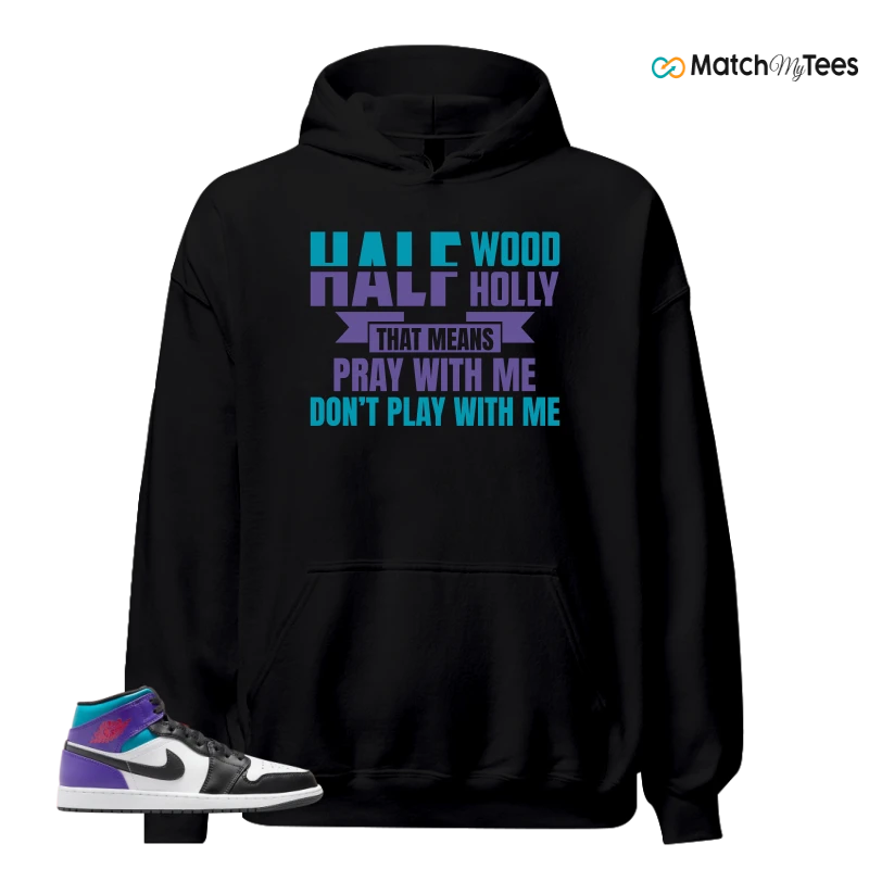 NIKE JORDAN 1 MID GRAPE SNEAKER Matching Tees hoodie