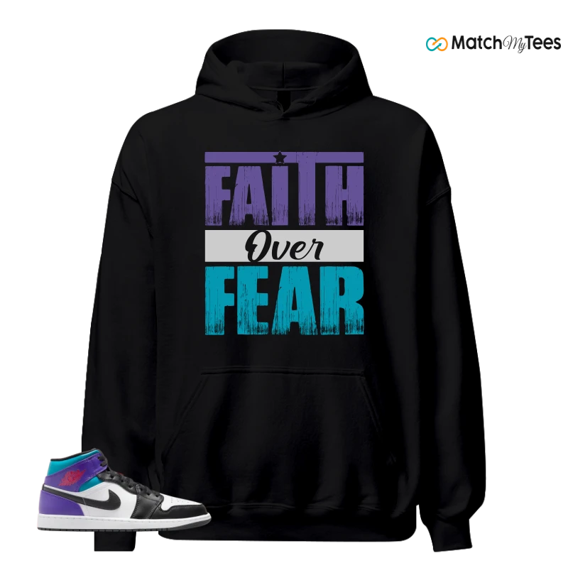 NIKE JORDAN 1 MID GRAPE SNEAKER Matching Tees hoodie
