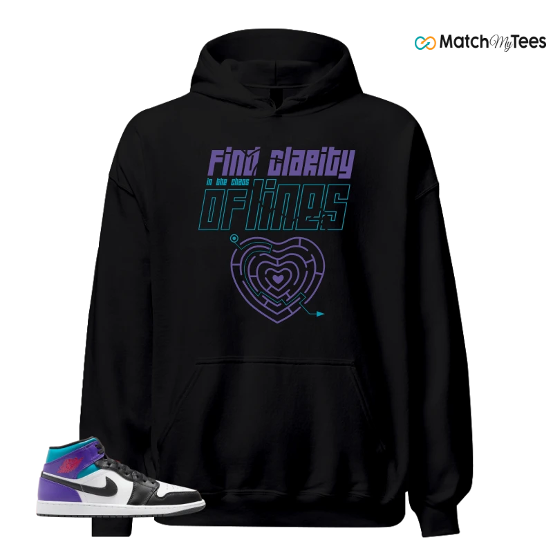 NIKE JORDAN 1 MID GRAPE SNEAKER Matching Tees hoodie