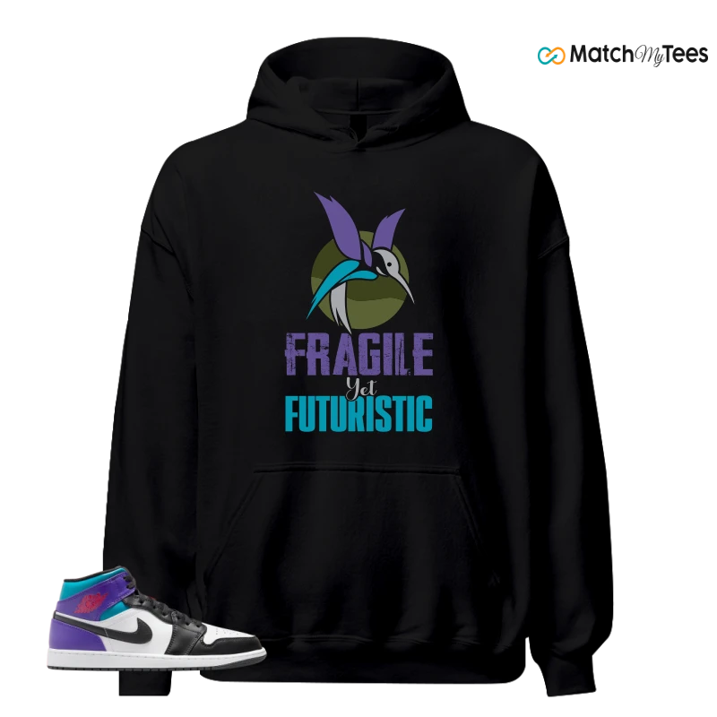 NIKE JORDAN 1 MID GRAPE SNEAKER Matching Tees hoodie