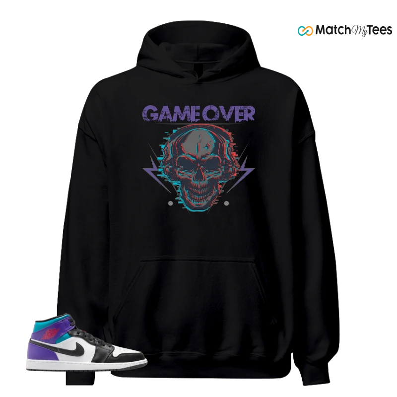 NIKE JORDAN 1 MID GRAPE SNEAKER Matching Tees hoodie