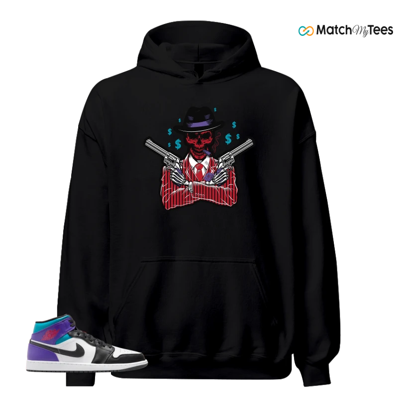 NIKE JORDAN 1 MID GRAPE SNEAKER Matching Tees hoodie