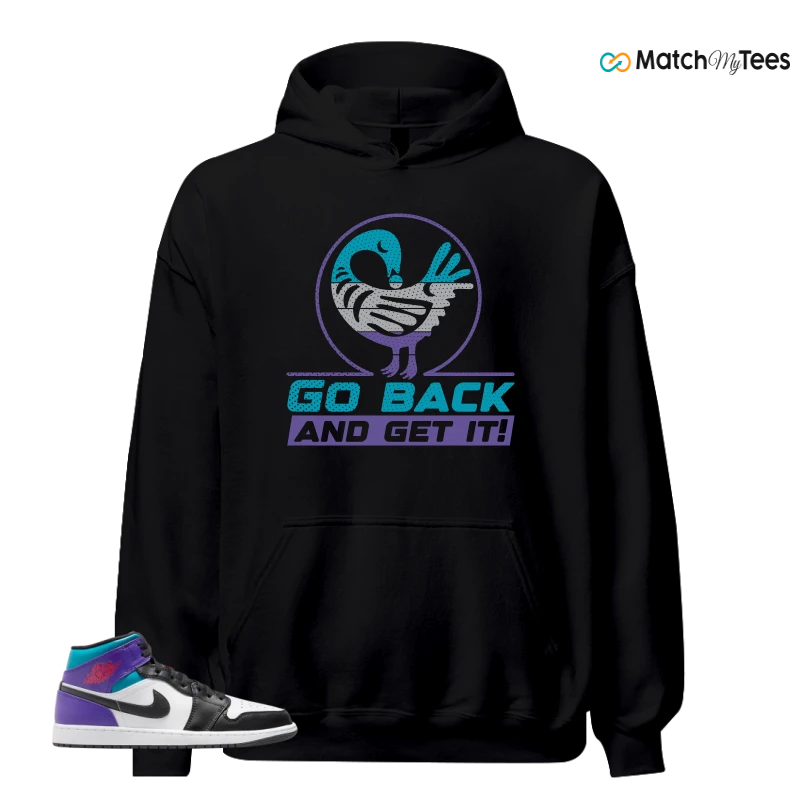 NIKE JORDAN 1 MID GRAPE SNEAKER Matching Tees hoodie