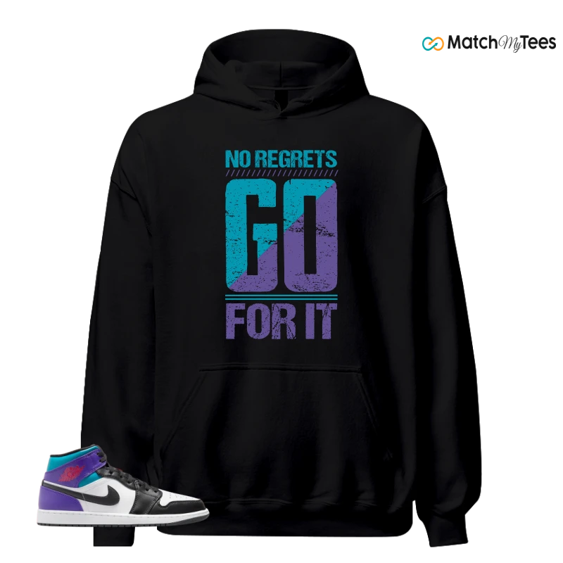 NIKE JORDAN 1 MID GRAPE SNEAKER Matching Tees hoodie