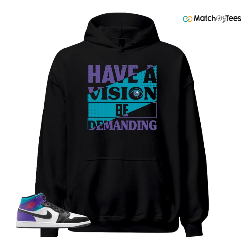 NIKE JORDAN 1 MID GRAPE SNEAKER Matching Tees hoodie