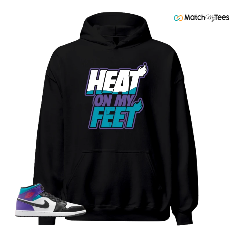 NIKE JORDAN 1 MID GRAPE SNEAKER Matching Tees hoodie