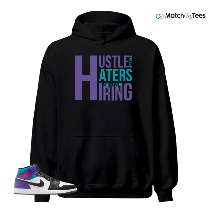 NIKE JORDAN 1 MID GRAPE SNEAKER Matching Tees hoodie