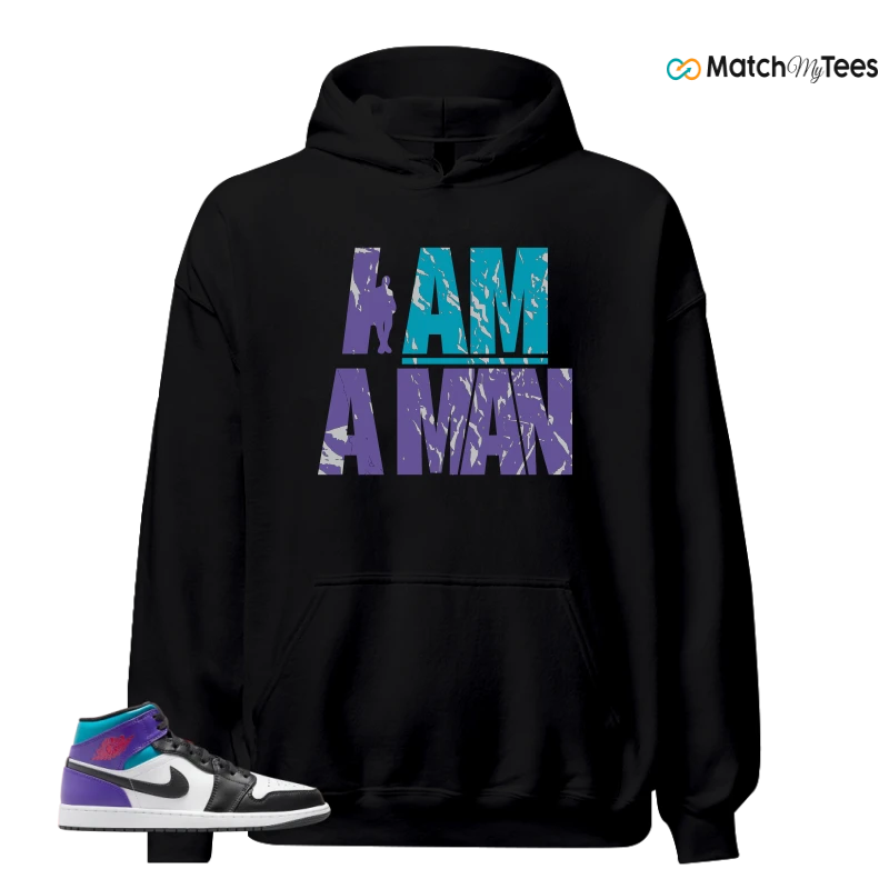 NIKE JORDAN 1 MID GRAPE SNEAKER Matching Tees hoodie