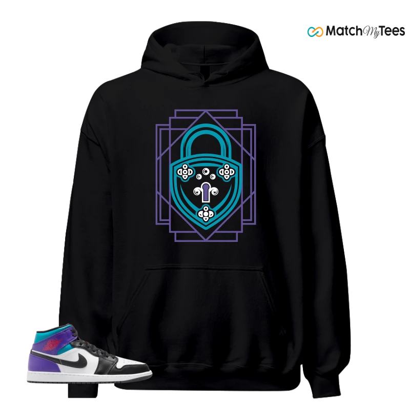 NIKE JORDAN 1 MID GRAPE SNEAKER Matching Tees hoodie