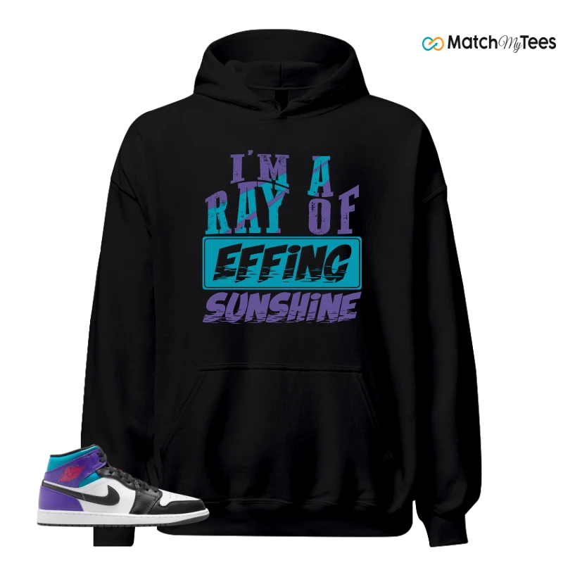 NIKE JORDAN 1 MID GRAPE SNEAKER Matching Tees hoodie