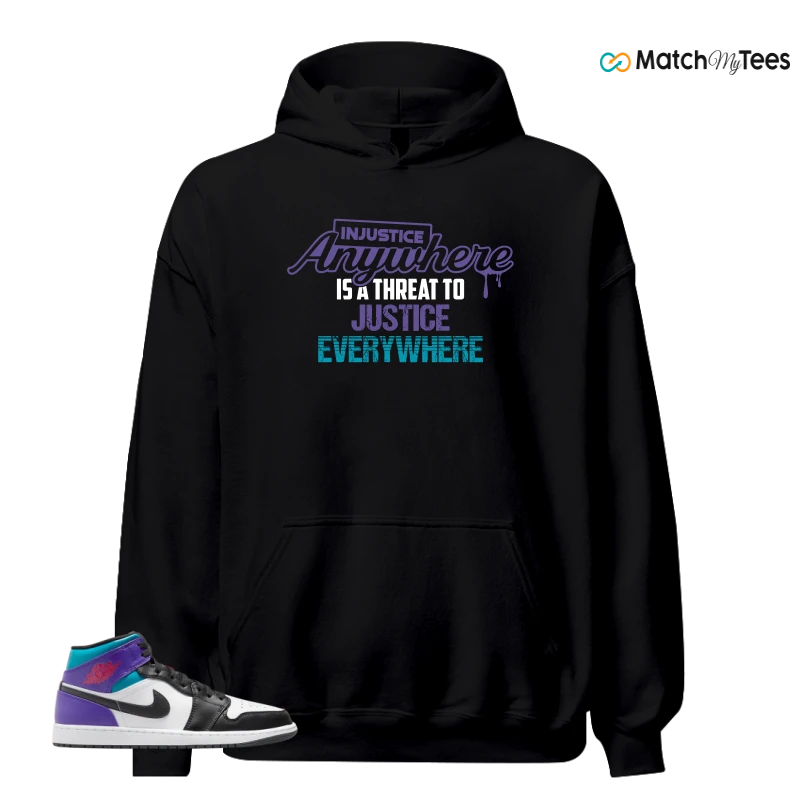 NIKE JORDAN 1 MID GRAPE SNEAKER Matching Tees hoodie