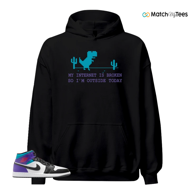 NIKE JORDAN 1 MID GRAPE SNEAKER Matching Tees hoodie