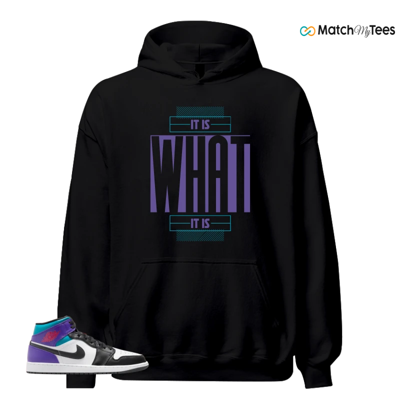 NIKE JORDAN 1 MID GRAPE SNEAKER Matching Tees hoodie
