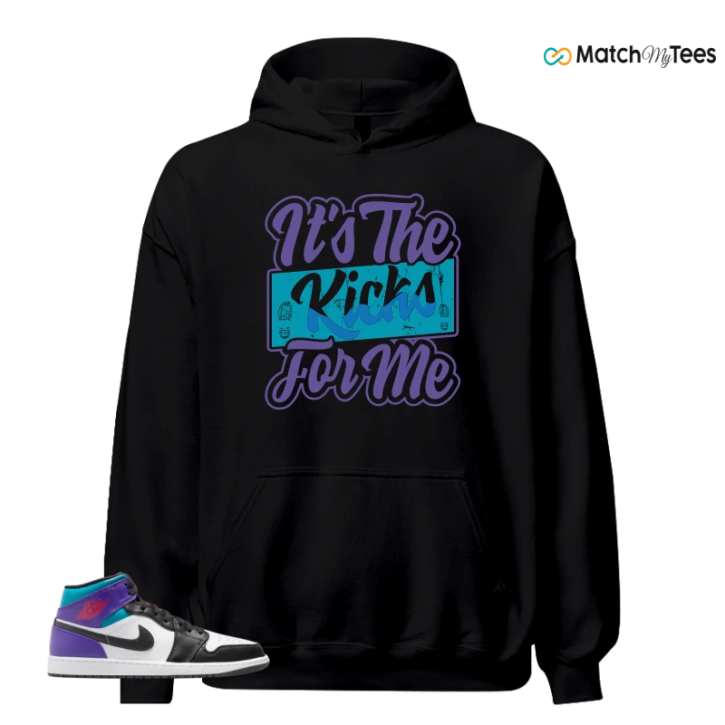 NIKE JORDAN 1 MID GRAPE SNEAKER Matching Tees hoodie