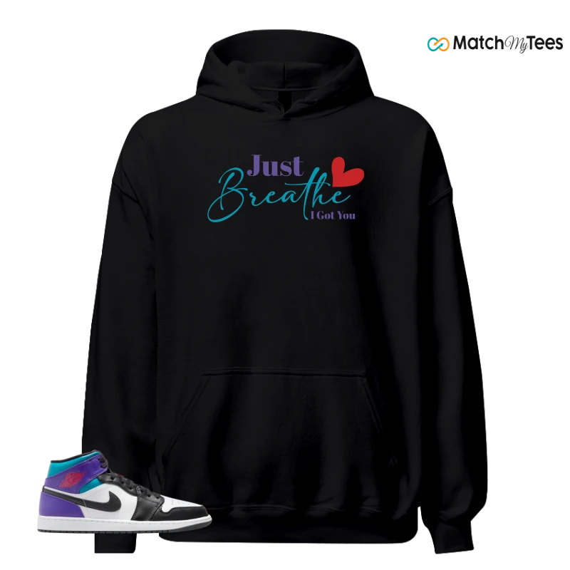 NIKE JORDAN 1 MID GRAPE SNEAKER Matching Tees hoodie